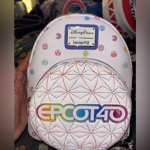 Epcot 40 Loungefly Mini backpack and Disney Ears NWT